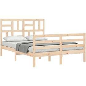 vidaXL Bed Frame med huvudgavel 120x200 cm massivt trä 3194891