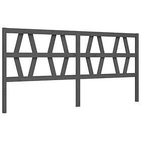 vidaXL Bed Frame med huvudgavel grå 200x200 cm massivt trä 3194398