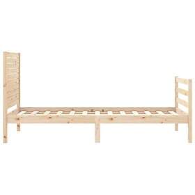 vidaXL Bed Frame med huvudgavel 90x200 cm massivt trä 3195011