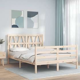 vidaXL Bed Frame med huvudgavel 120x200 cm massivt trä 3194371