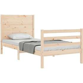 vidaXL Bed Frame with Headboard 90x200 cm Solid Wood