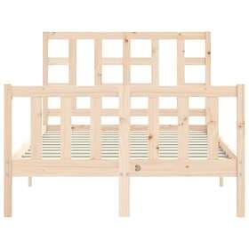vidaXL Bed Frame med huvudgavel 120x200 cm massivt trä 3191966