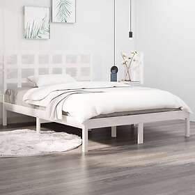 vidaXL Bed Frame vit massivt trä 160x200 cm 3105481