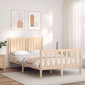 vidaXL Bed Frame med huvudgavel 120x200 cm massivt trä 3192941