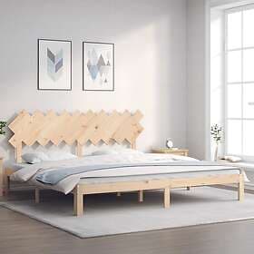 vidaXL Bed Frame med huvudgavel 200x200 cm massivt trä 3193746