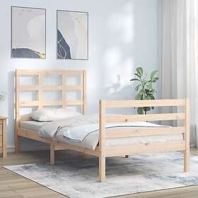 vidaXL Bed Frame med huvudgavel 90x200 cm massivt trä 3193971
