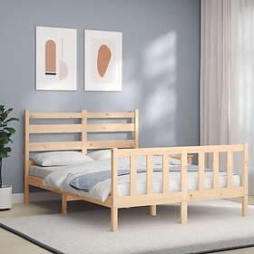 vidaXL Bed Frame med huvudgavel 120x200 cm massivt trä 3192031