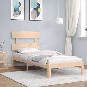 vidaXL Bed Frame med huvudgavel 90x200 cm massivt trä 3193516