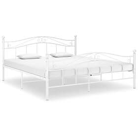vidaXL Bed Frame vit metall 160x200 cm 325001