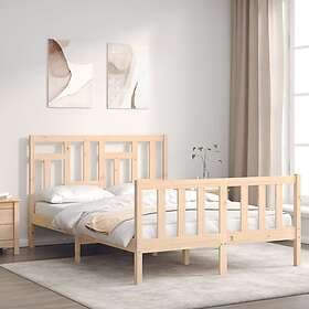 vidaXL Bed Frame med huvudgavel 120x200 cm massivt trä 3193136