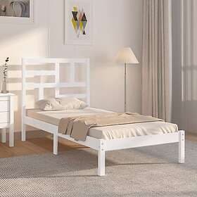 vidaXL Bed Frame vit massivt trä 90x190 cm enkelsäng 3105916