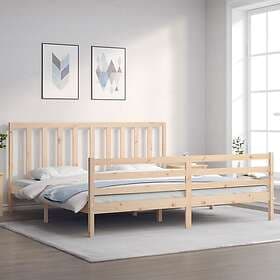 vidaXL Bed Frame med huvudgavel 200x200 cm massivt trä 3193811