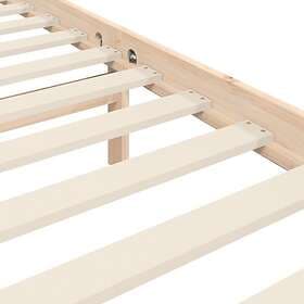 vidaXL Bed Frame med huvudgavel 200x200 cm massivt trä 3194331