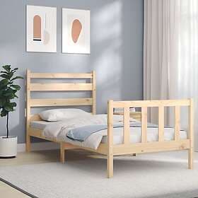 vidaXL Bed Frame med sänggavel 2FT6 Small enkel massivt trä 3191996