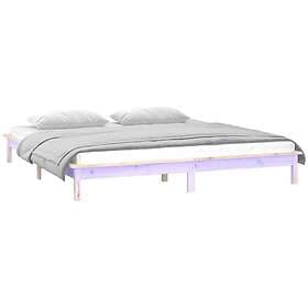 vidaXL Bed Frame LED 120x200 cm massivt trä 820601