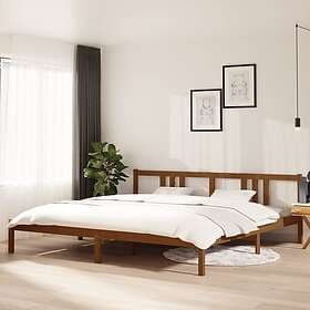 vidaXL Bed Frame honungsbrun massivt trä 200x200 cm 814907