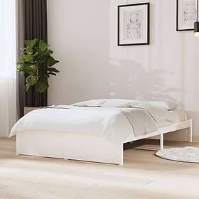 vidaXL Bed Frame white solid wood 120x200 cm