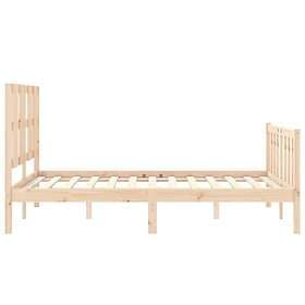 vidaXL Bed Frame med huvudgavel 140x200 cm massivt trä 3192231