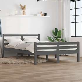 vidaXL Bed Frame grå massivt trä 150x200 cm 814826