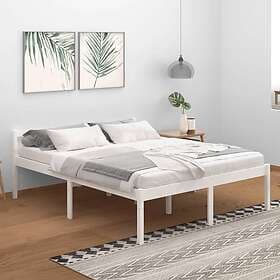 vidaXL Bed Frame vit massiv furu 160x200 cm 810625