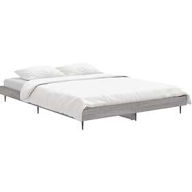 vidaXL Bed Frame grå sonoma 140x190 cm konstruerat trä 832283