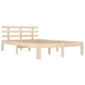 vidaXL Bed Frame massivt trä 135x190 cm 4FT6 814729