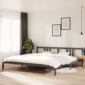 vidaXL Bed Frame grey solid pine 200x200 cm