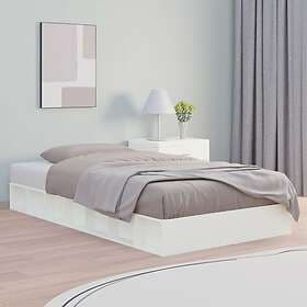 vidaXL Bed Frame vit 135x190 cm dubbelsäng massivt trä 820712