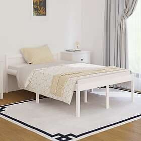 vidaXL Bed Frame white solid wood 120x190 cm
