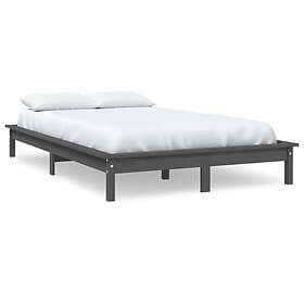 vidaXL Bed Frame grå 160x200 cm massiv furu 820553