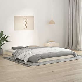 vidaXL Bed Frame vit 150x200 cm King Size massiv furu 823440