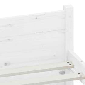 vidaXL Bed Frame vit massivt trä 140x200 cm 815045