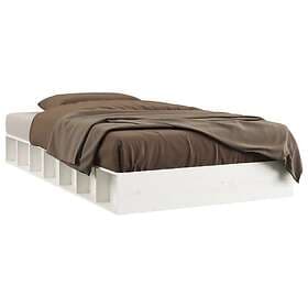 vidaXL Bed Frame vit 75x190 cm massiv trä 820697