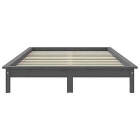 vidaXL Bed Frame Grå 140x190 cm massiv furu 820588