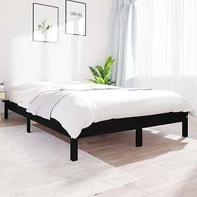 vidaXL Bed Frame svart 150x200 cm massiv furu 820550