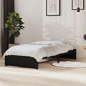 vidaXL Bed Frame svart massivt trä 90x190 cm 3FT 814918