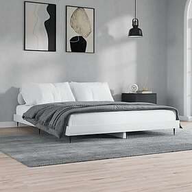 vidaXL Bed Frame white high gloss 200x200 cm engineered wood