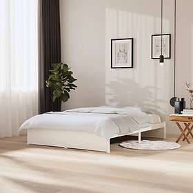 vidaXL Bed Frame vit massivt trä 150x200 cm 814955