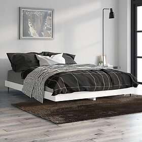 vidaXL Bed Frame vit 135x190 cm konstruerat trä 832285