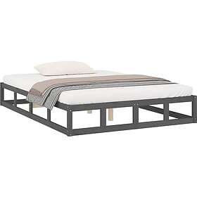 vidaXL Bed Frame grå 150x200 cm massivt trä 820803