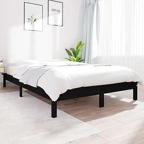 vidaXL Bed Frame svart 120x200 cm massiv furu 820540