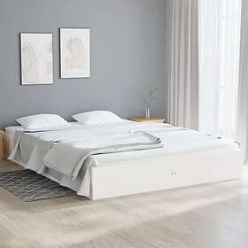 vidaXL Bed Frame vit massivt trä 135x190 cm 820078
