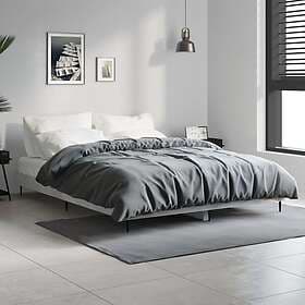 vidaXL Bed Frame betonggrå 140x190 cm konstruerat trä 832281