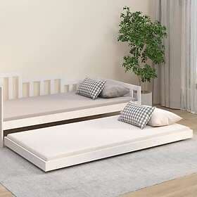 vidaXL Bed Frame vit 90x200 cm massiv furu 823495
