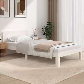 vidaXL Bed Frame vit massiv furu 100x200 cm 810486