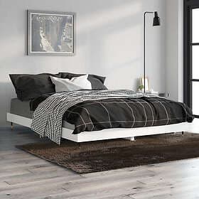 vidaXL Bed Frame vit 140x190 cm konstruerat trä 832173