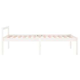 vidaXL Bed Frame vit massiv furu 90x190 cm 3FT 810580