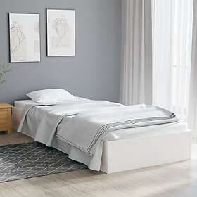vidaXL Bed Frame white solid wood 75x190 cm
