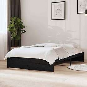 vidaXL Bed Frame svart massivt trä 120x190 cm 4FT 814923
