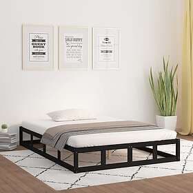vidaXL Bed Frame svart 120x190 cm 4FT massiv furu 820835